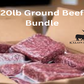 Grass Fed Ground Beef Bundle 20lbs (19-21+- Packs)