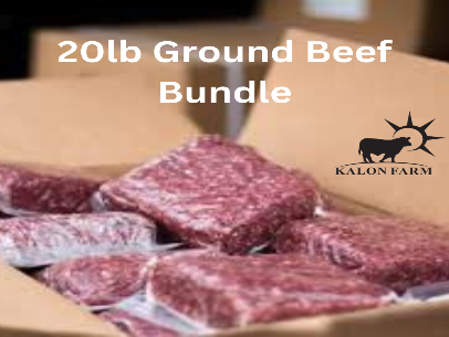 Grass Fed Ground Beef Bundle 20lbs (19-21+- Packs)